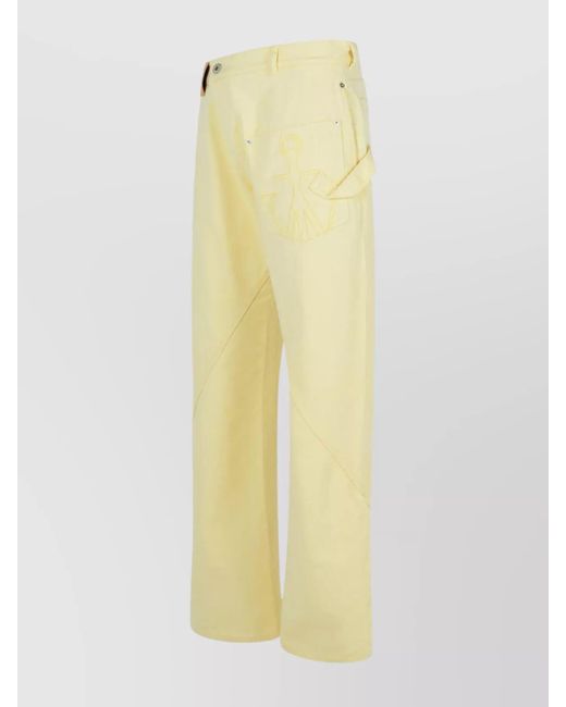 J.W. Anderson Yellow Denim Wide-Leg Trousers for men
