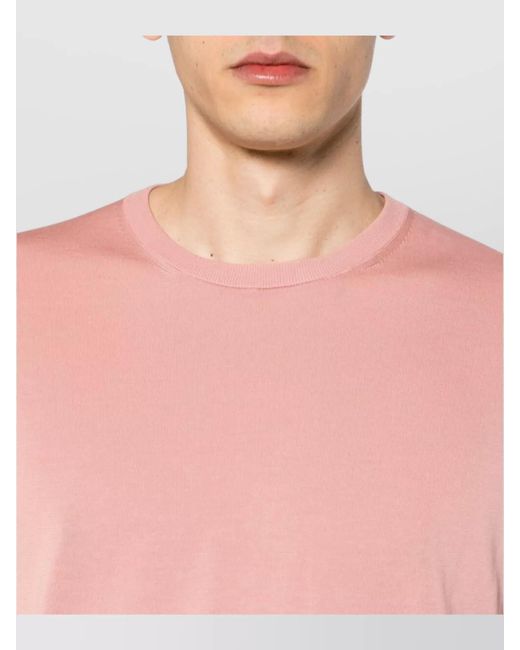 Drumohr Pink Cotton 3/4-Sleeve Jumper for men