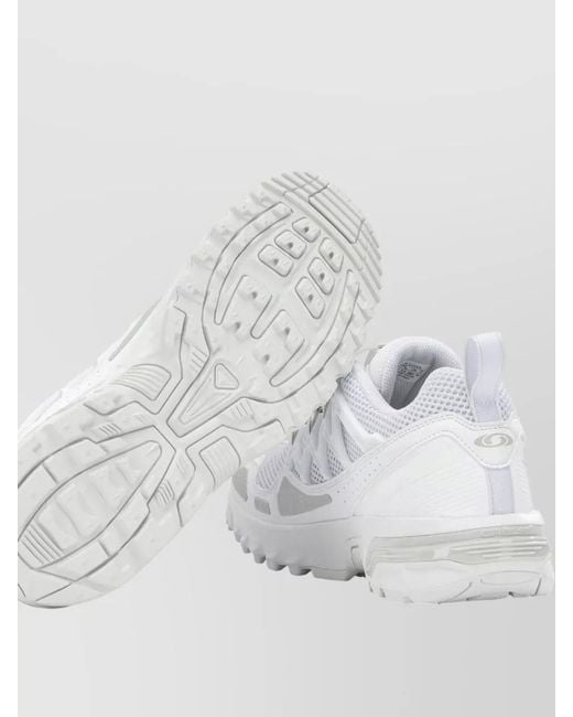 Salomon White Synthetic Acs+Og Low-Top Sneakers for men