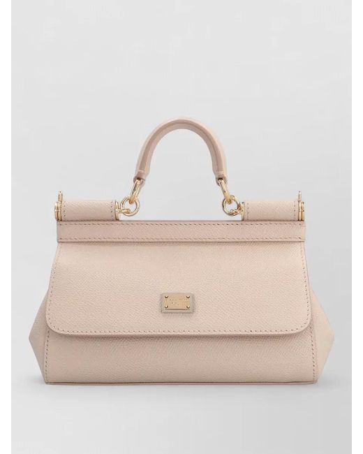 Dolce & Gabbana Natural Mini Bag Detachable Strap Top Handle