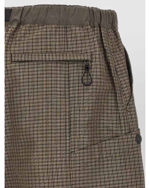 Comme des Garçons Green Checked Linen-Blend Wide-Leg Bermuda Shorts for men