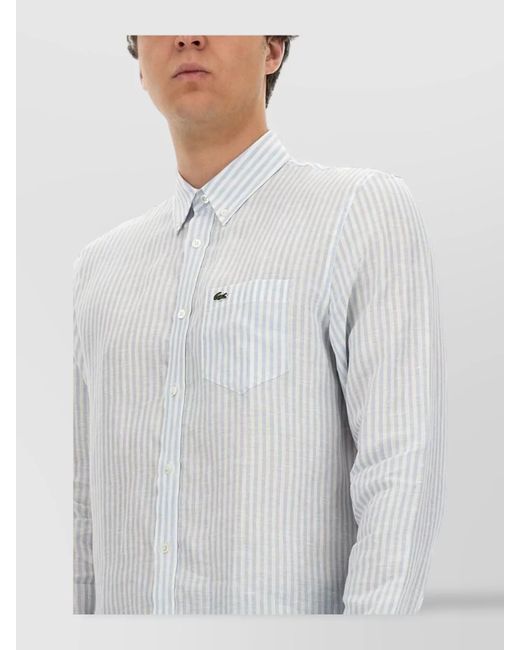Lacoste Gray Linen Shirt for men