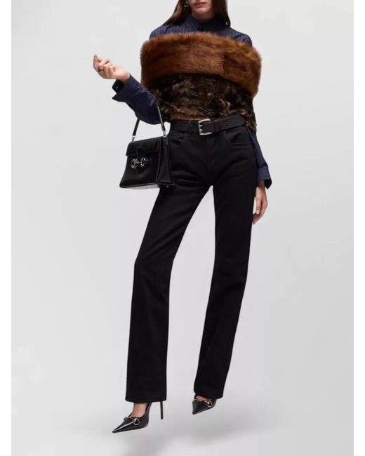 Gucci Blue High-Rise Straight-Leg Denim Pants