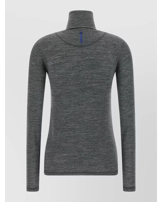 Jil Sander Gray Long Sleeve Turtleneck Knit Regular Fit Top