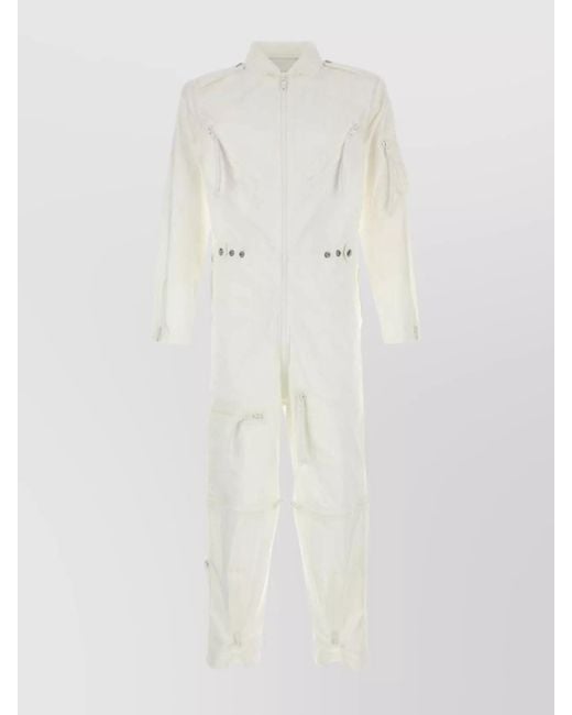 Prada White Cotton Jumpsuit