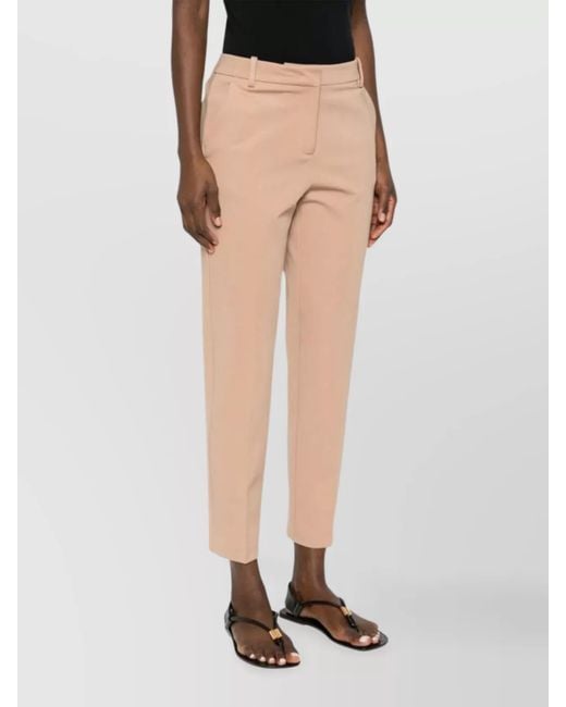 Pinko Natural Stylish Trousers With Pockets And Loops