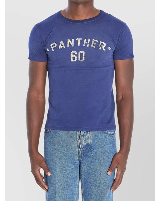 Valentino Garavani Blue Printed Cotton Regular-Fit T-Shirt for men