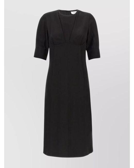 Sportmax Black Viscose Midi Dress