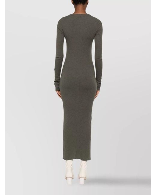 Rick Owens Gray Midi Dress
