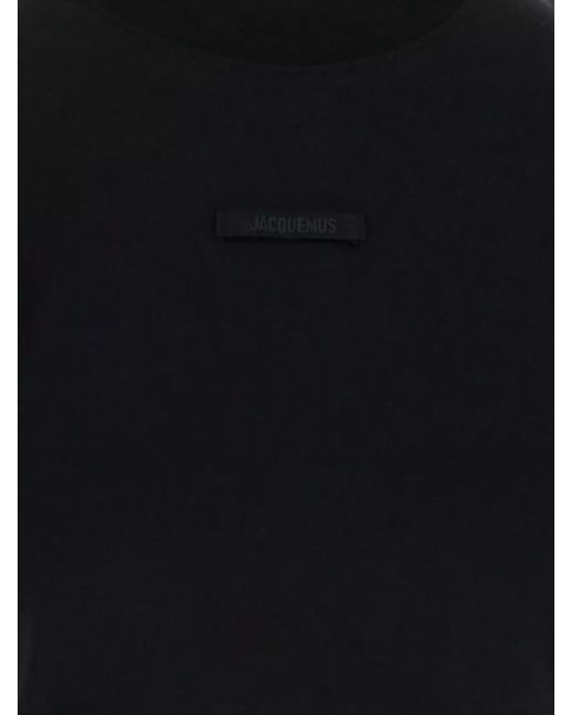 Jacquemus Black Cotton Logo-Print Short-Sleeve T-Shirt
