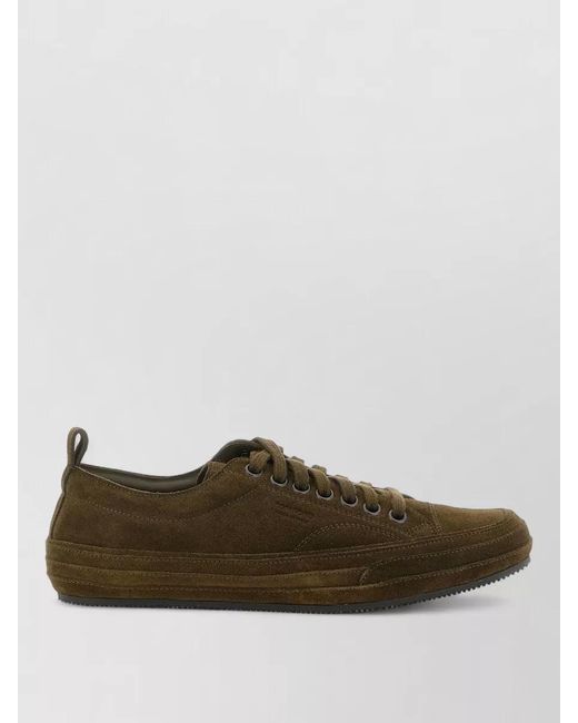 Tom Ford Brown Suede Low-Top Sneakers for men