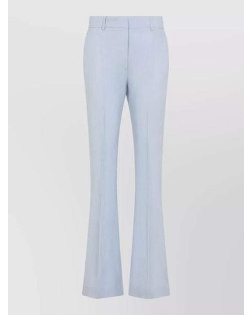 Sportmax Blue Fragola Tailored Flare Viscose Blend Trousers