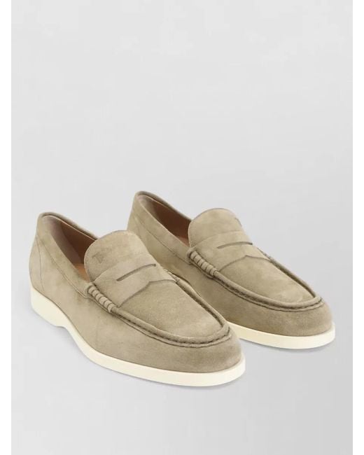 Tod's Natural Suede Leather Loafers for men