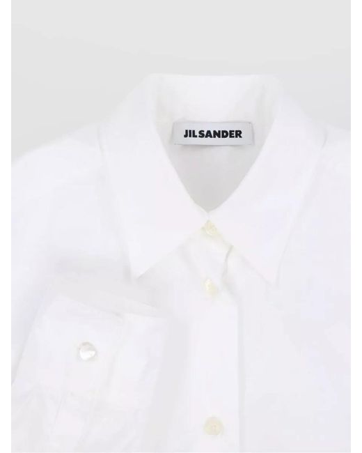 Jil Sander White Long Sleeves Shirt Buttoned Cuffs Design