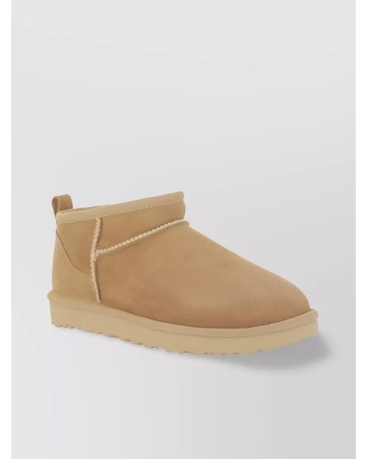 Ugg Natural Suede Ankle Boots