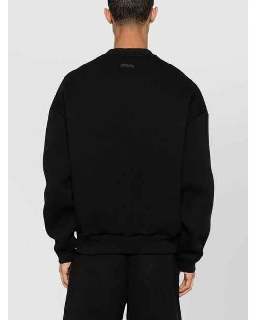 Fear Of God Black Cotton Blend Crewneck Sweatshirt for men
