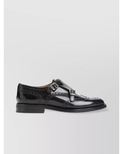 Church's Gray Leather Monk-Strap Brogues