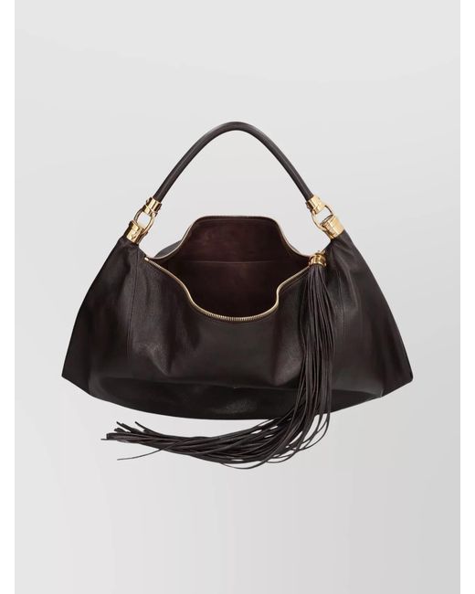 Chloé Multicolor Small Canvas Tote Bag With Leather Trim