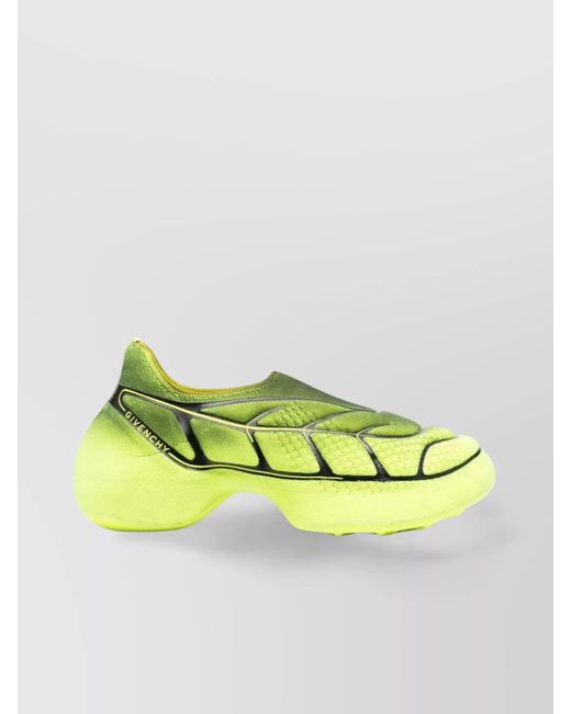 Givenchy Yellow Chunky Sole Slip-On Mesh Sneakers for men