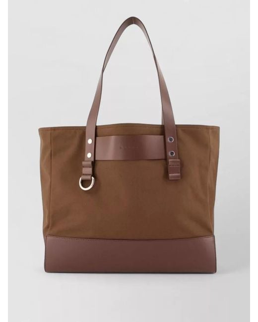 Marni Brown Cotton Shoulder Bag for men