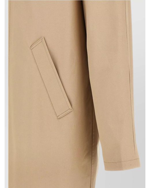 A.P.C. Natural Mac Ville Single Breasted Trench Coat for men