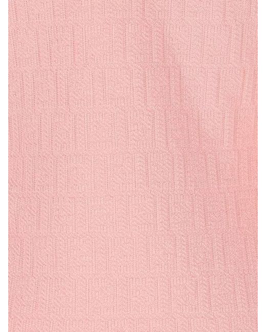 Fendi Pink Logo-Print Polo Mini Dress