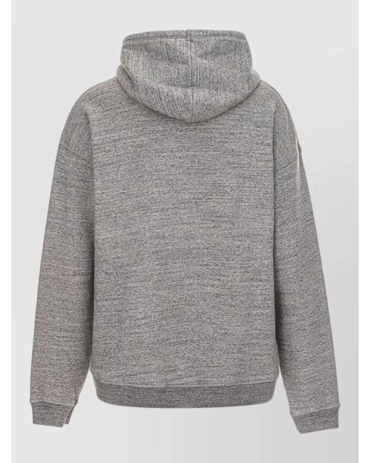 DSquared² Gray Oversized Cotton Hoodie for men