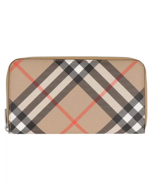 Burberry Natural Coated Canvas Wallet for men
