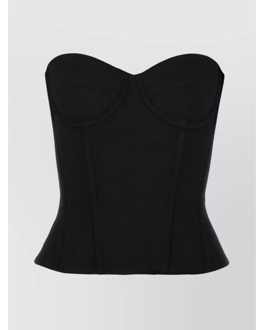 Balenciaga Black Bustier Top