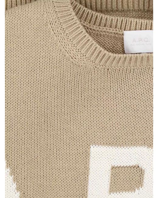 A.P.C. Natural Crewneck Jumper for men