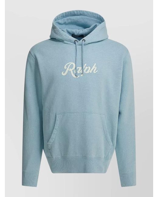 RRL Blue Ralph Hooded Sweater Kangaroo Pocket for men