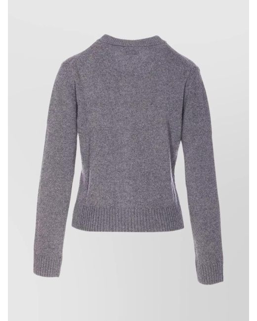 Ganni Blue Wool Cardigan
