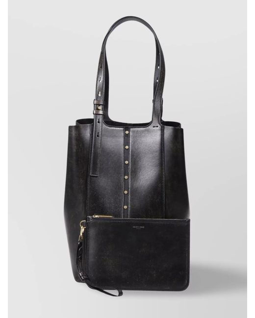 Golden Goose Deluxe Brand Black Leather Tote Bag