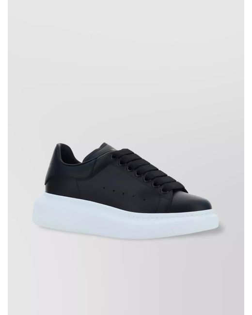McQueen Black Leather Oversized Sneakers