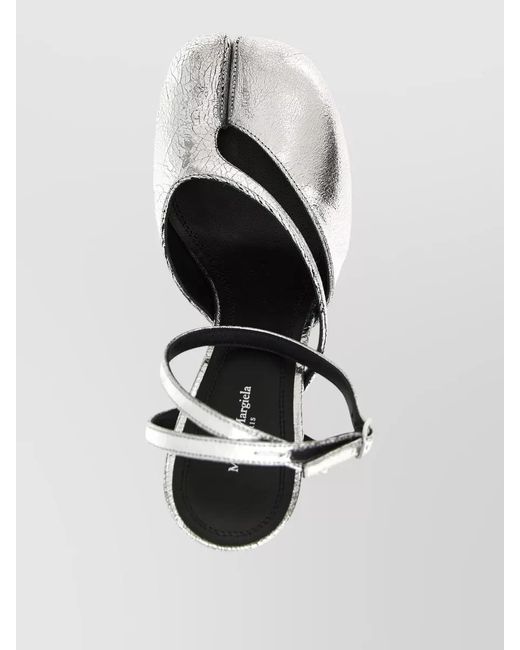 Maison Margiela Metallic Leather Tabi Sandal Pumps