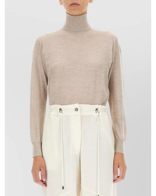 Tom Ford White Cashmere Silk Relaxed-Fit Turtleneck Jumper