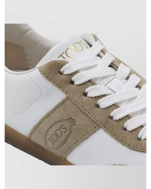 Tod's Metallic Suede Leather Low-Top Sneakers