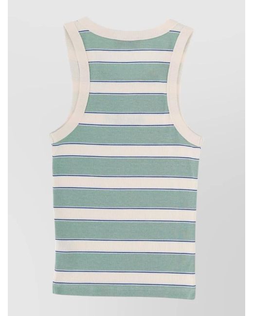 Mc2 Saint Barth Blue Cotton Tank Top