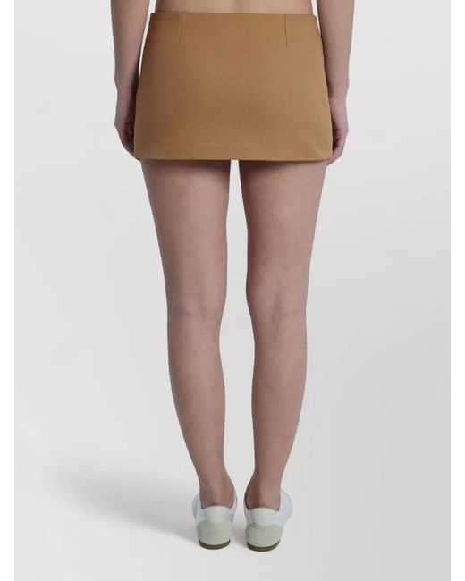 Frankie Shop Natural Hera Mini Skirt Regular Fit Short