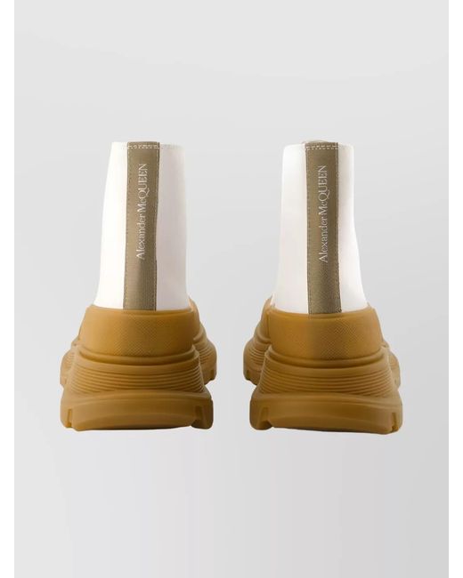 McQueen Metallic Calfskin Ankle Boots