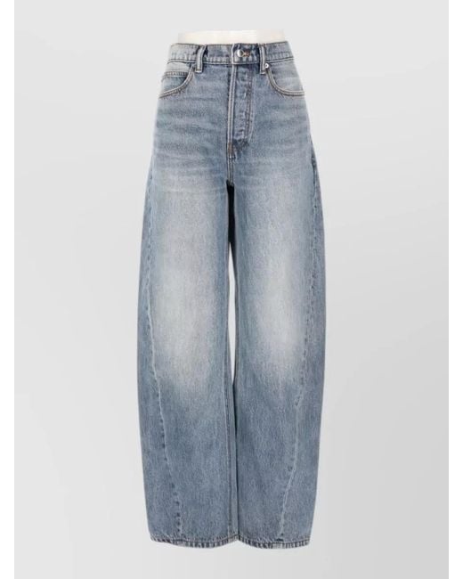 Alexander Wang Blue Wide-Leg Trousers