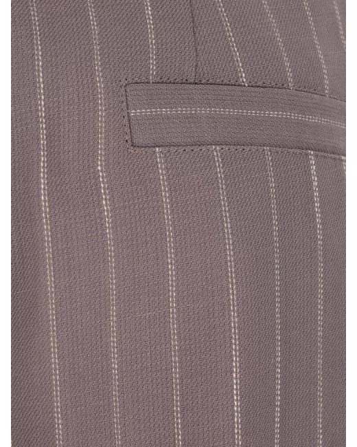 Dries Van Noten Multicolor Embroidered Cotton Trousers Pinstripe Belt Loops
