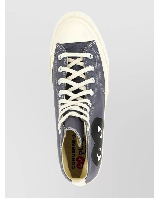 COMME DES GARÇONS PLAY White Canvas High-Top Sneakers for men