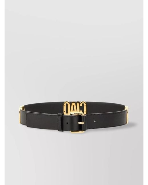 Moschino Multicolor Leather Hello Belt