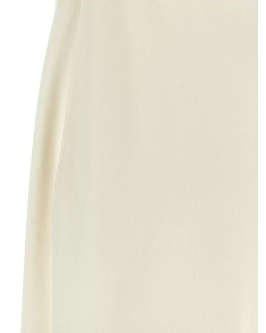 Brunello Cucinelli White Strappy Dress With Slit