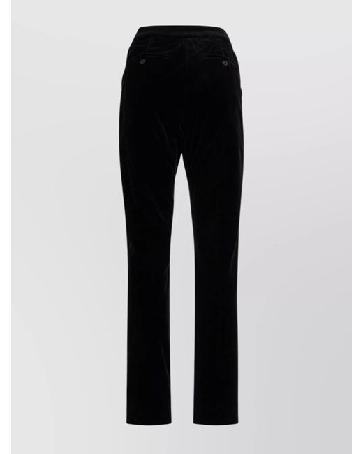 Max Mara Black Velvet Tailored Trousers