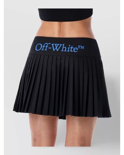 Off-White c/o Virgil Abloh Black Pleated Wrap Mini Skirt