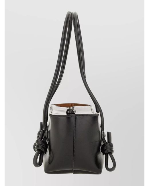 Hereu Black Calf Leather Shoulder Bag