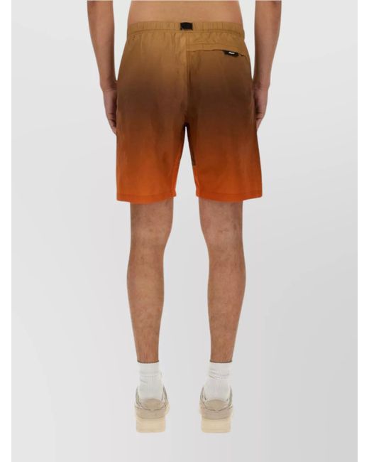 MSGM Brown Cotton Deck Shorts for men