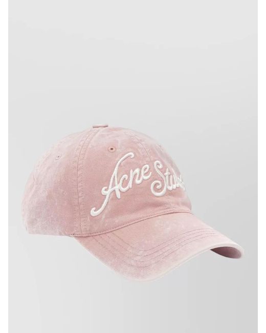 Acne Pink Baseball Hats Adjustable Strap Curved Brim for men